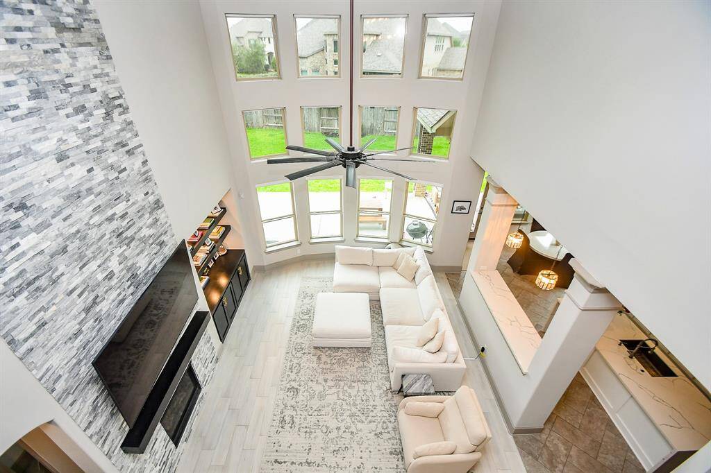 Enjoy countless family time in the huge living room open to kitchen and breakfast room!