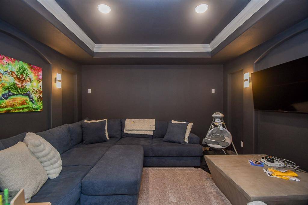 Check out the media room with custom paint!