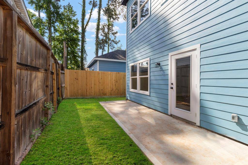 Enjoy the privacy that the tall fence offers.