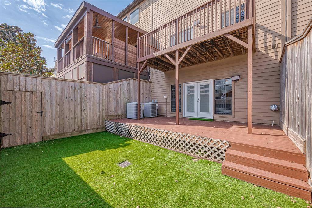 Hard to find large backyard with turf.