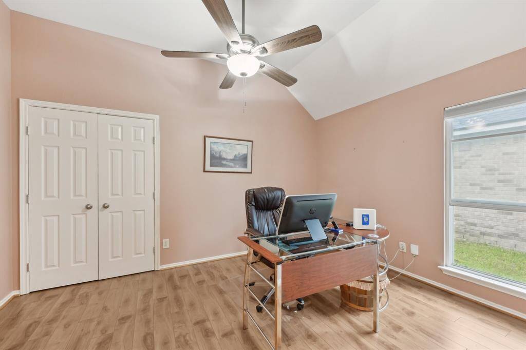 Bedroom 2 currently used as an office space.