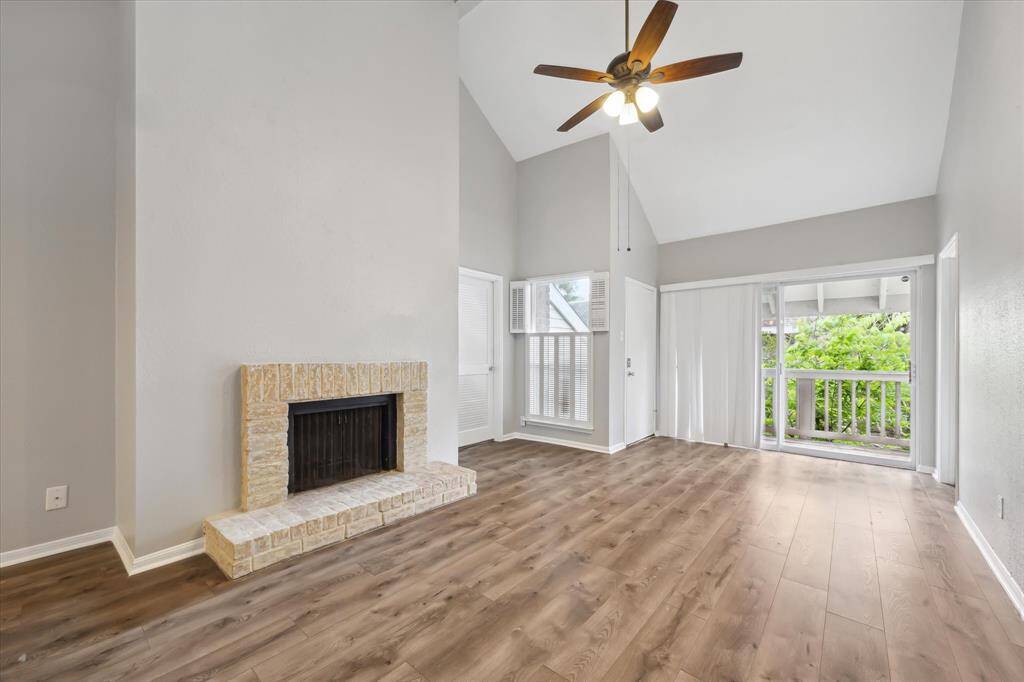 Cathedral Ceiling Accents the Living Room with Abundance of Natural lighting.
