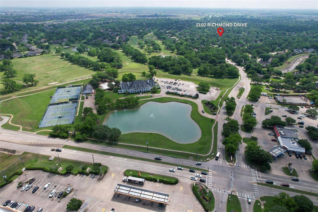 Country club featuring a 27-hole golf course, as well as swimming, tennis, and fitness facilities.