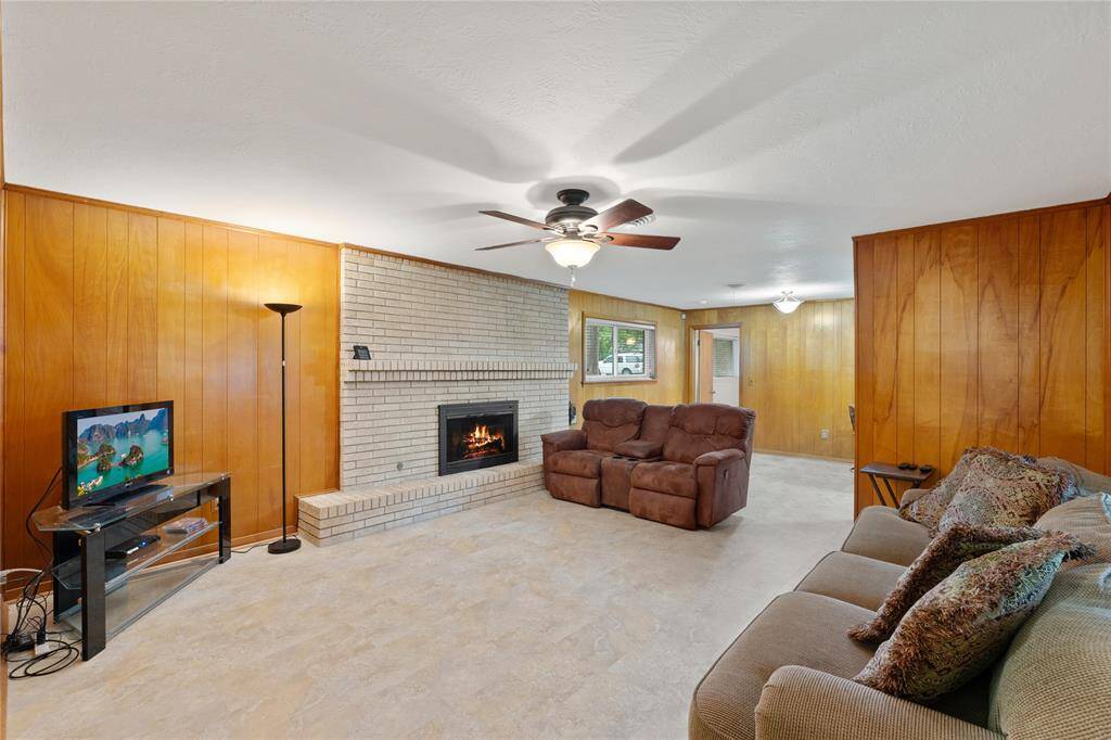 Secondary Living Area with Gas Fireplace w/Ceramic Logs