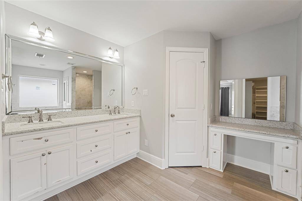 Double vanities and makeup vanity
