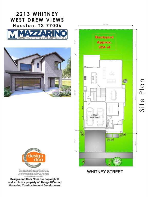 Please be aware that these plans are the property of the architect/builder designer that designed them not DUX Realty, Mazzarino Construction or 411-15 WEST DREW LLC and are protected from reproduction and sharing under copyright law. These drawing are for general information only. Measurements, square footages and features are for illustrative marketing purposes. All information should be independently verified. Plans are subject to change without notification.