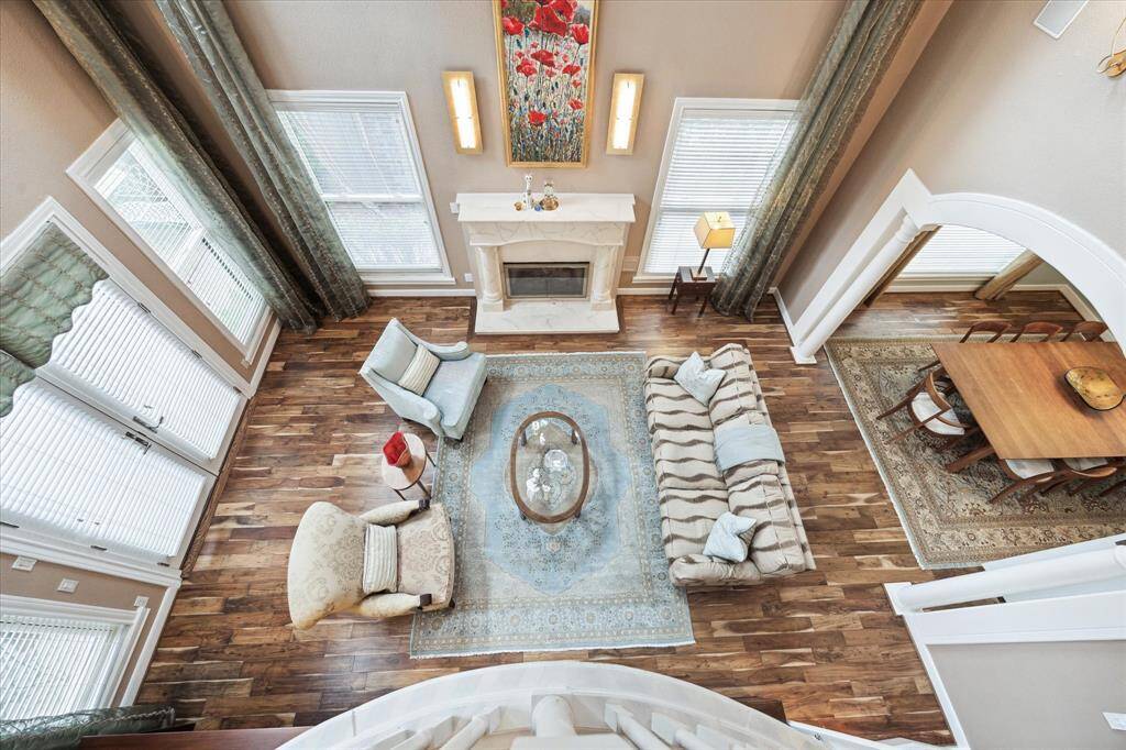 View from den to living room.