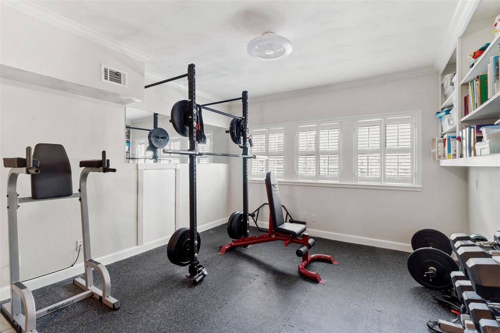Additional sub-flooring has been added to suite your home gym needs.