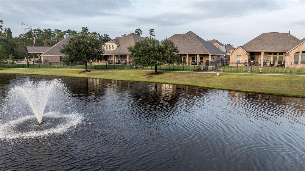 View from the middle of the lake towards the house.