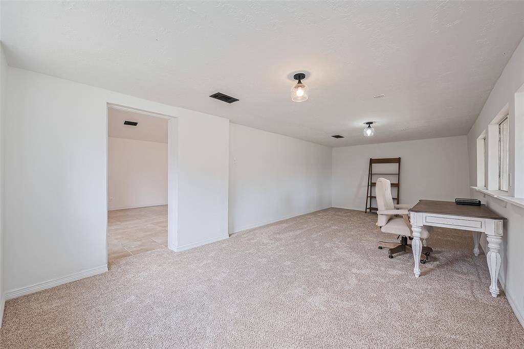 Enter this extra living space from the main living area.