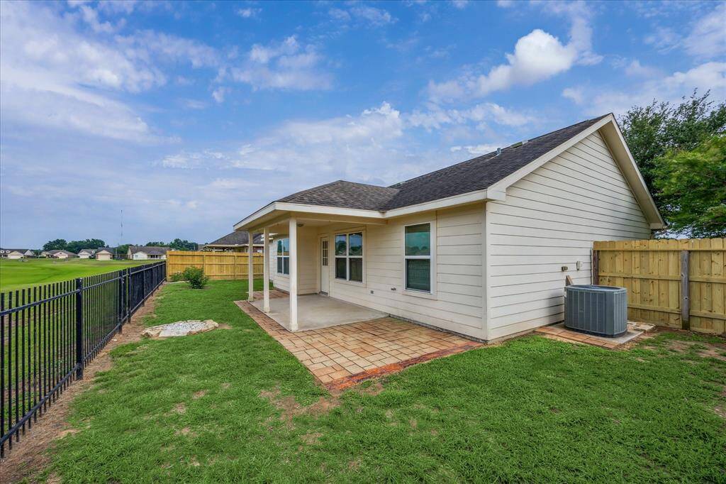 Fenced backyard