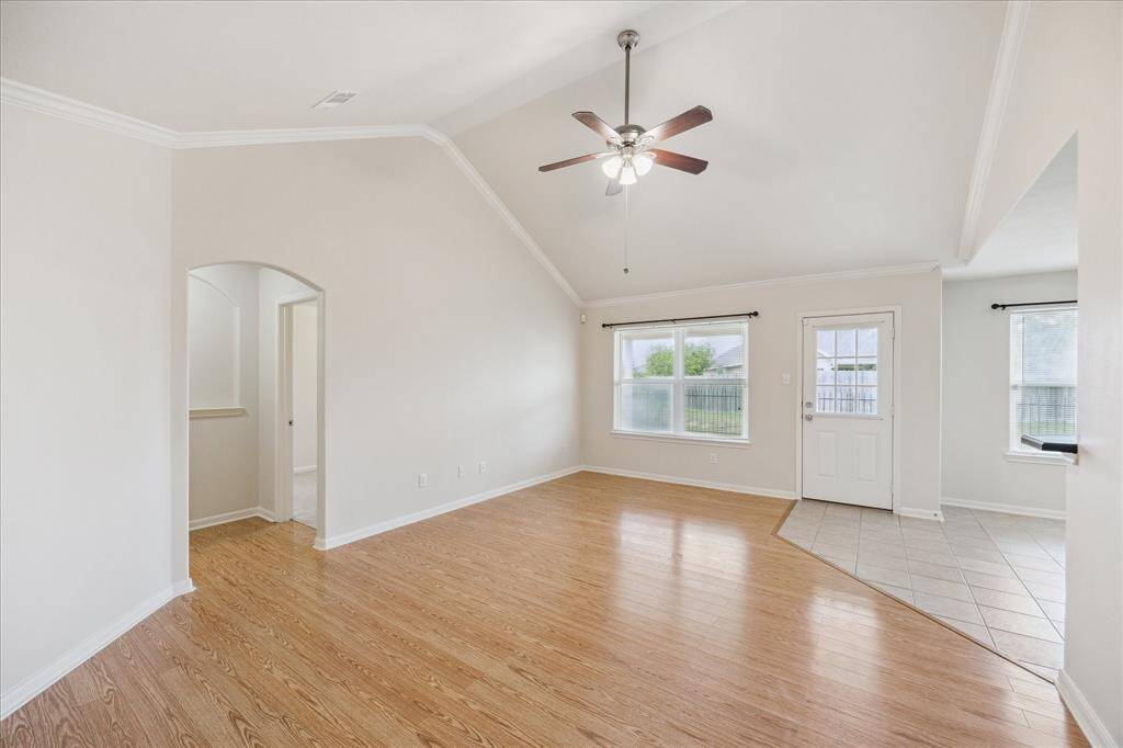 Large windows provide lots of light