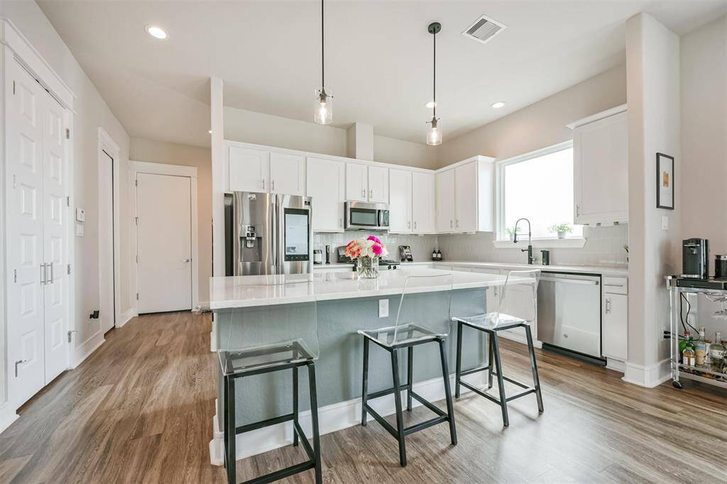 Plenty of counterspace to have dinner or sit and relax.
