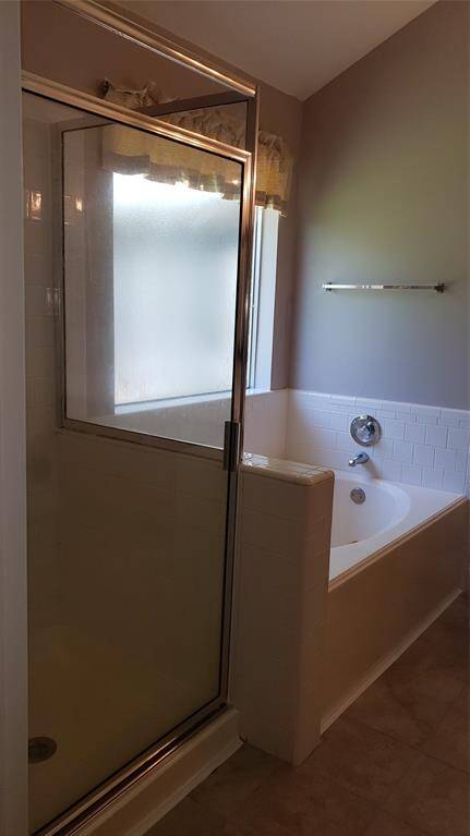 Separate tub and shower in master bathroom
