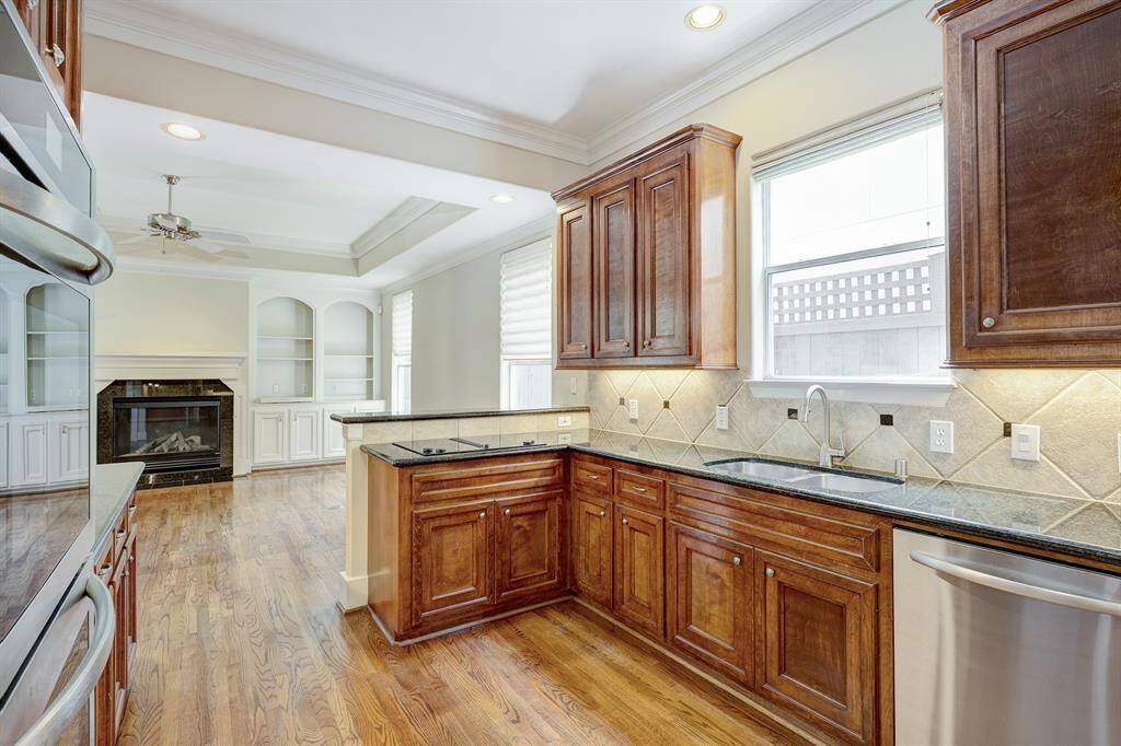 Kitchen open to Family Room