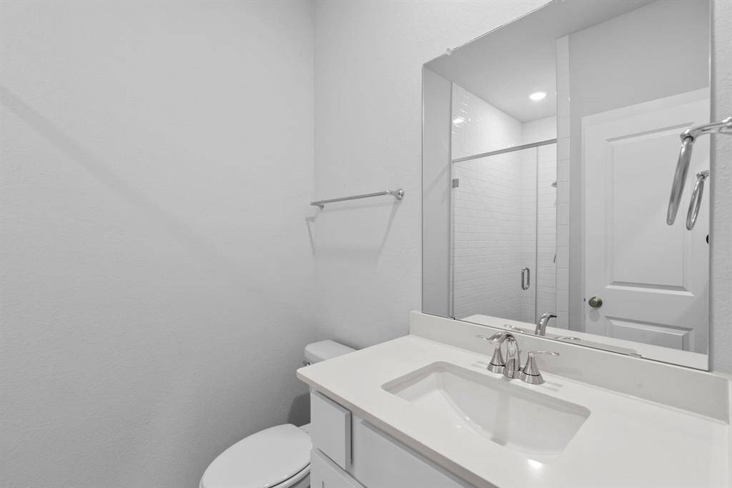 View of bathroom number two located on the first floor.