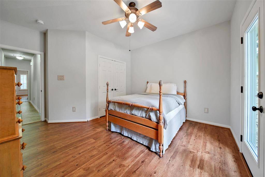 This room is spacious with generous closet space and no carpet downstairs is ideal for pets.