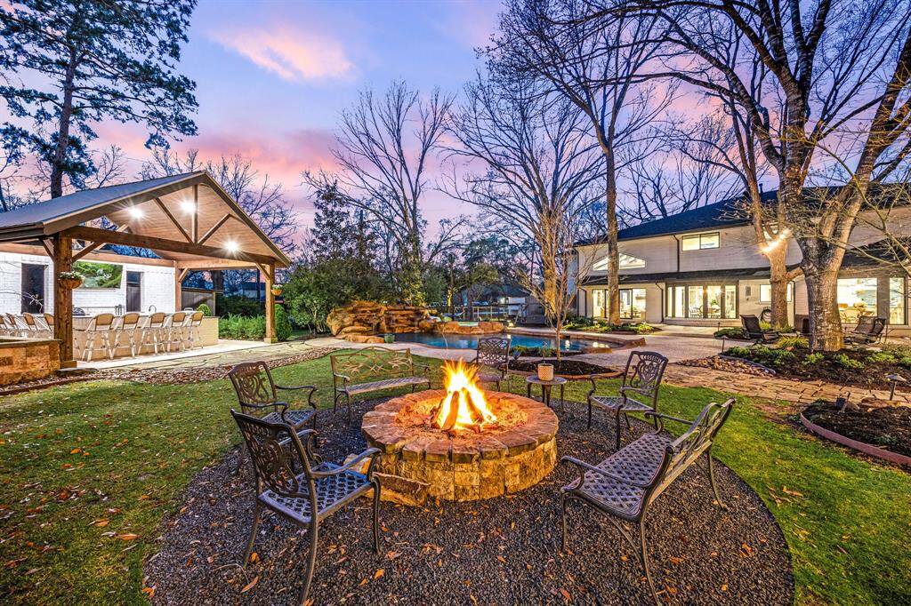 Wood-burning fire pit is perfect on those cool nights to sit around with neighbors or friends and watch the night sky.