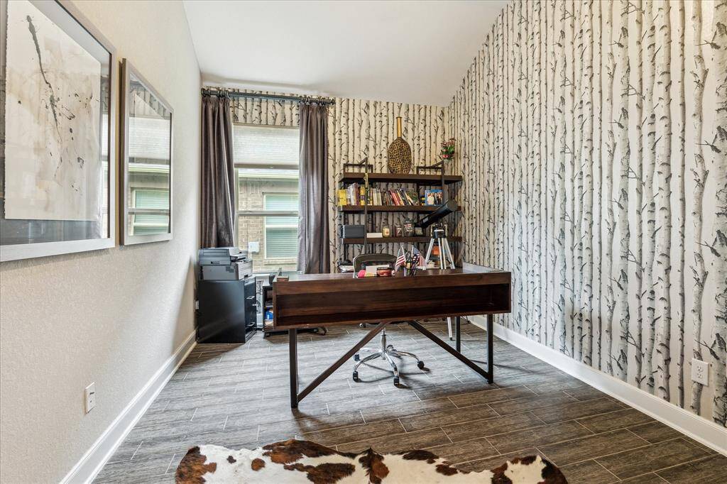 Envision a cozy, comfortable space filled with soft lightning. It would be a place for deeper thinking, reading, and perhaps some meditation. While an office suggests productivity and focused on work. It's your choice!