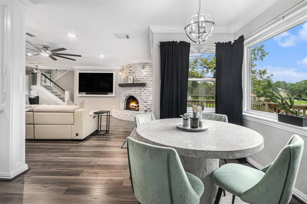Looking from breakfast area to the living room.