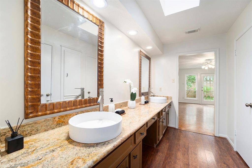 There are two generous walk-in closets making the space both functional and comfortable.