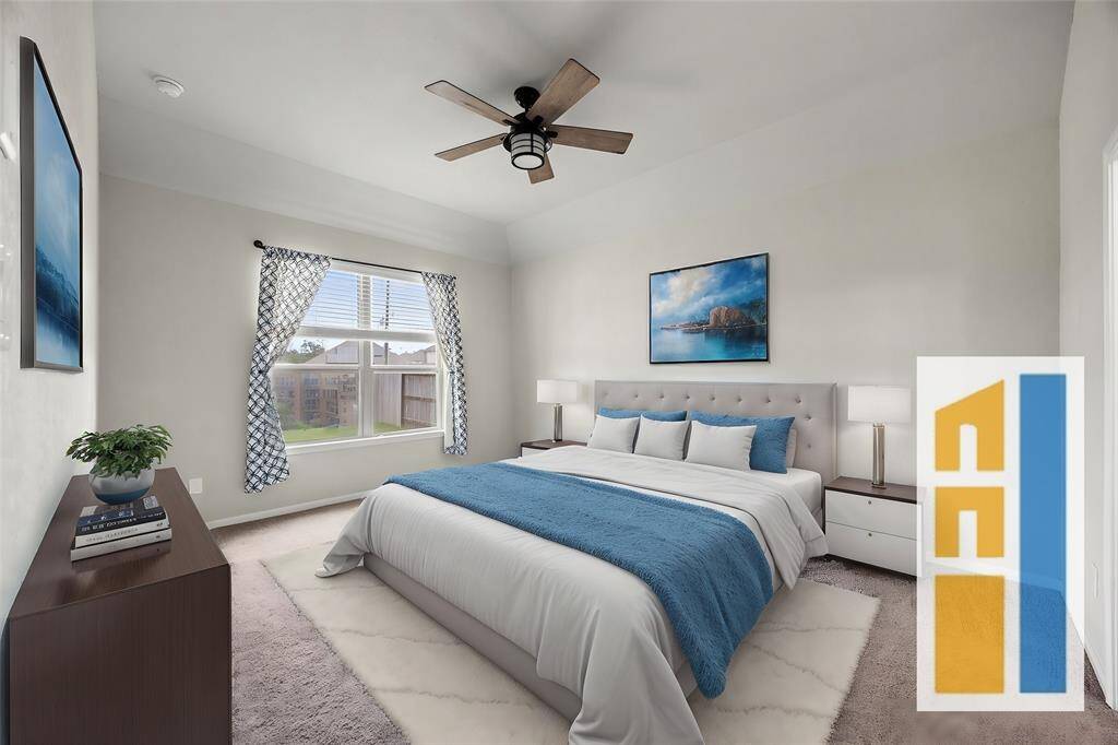 Virtually Staged Primary Bedroom