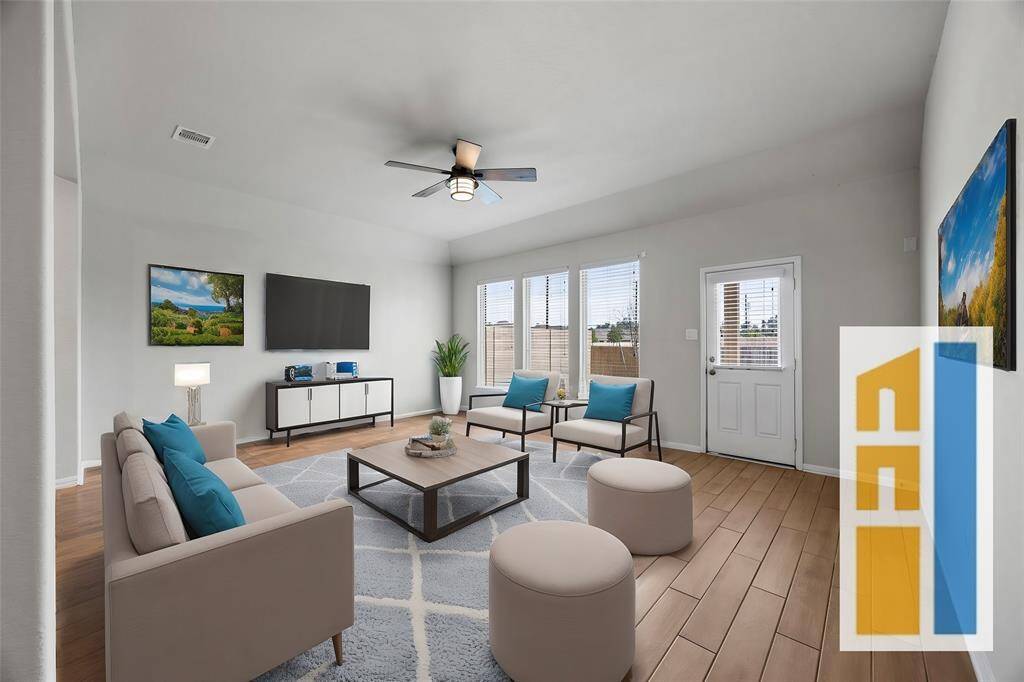 Virtually Staged Living Room/Great Room