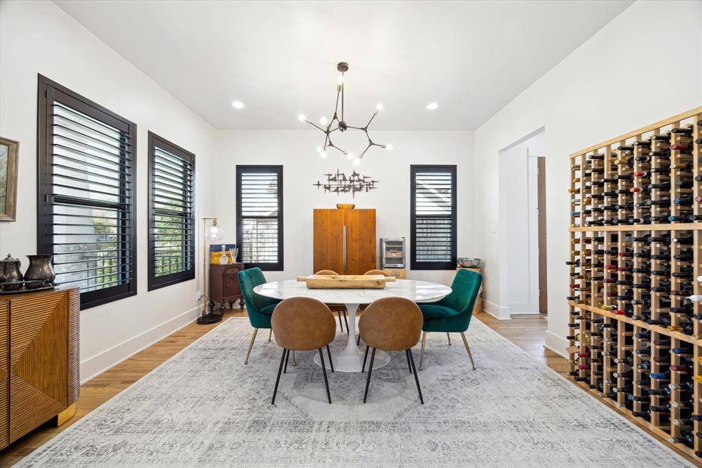 Open dining area with plenty of space for a table, sideboard, etc.