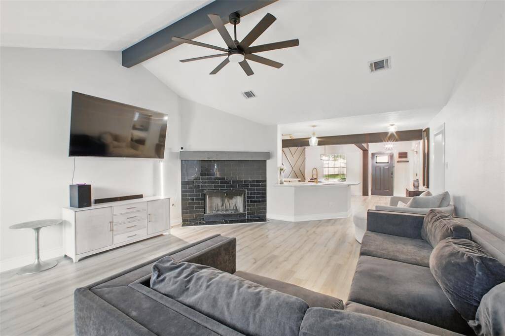 Living Area with Gas Fireplace