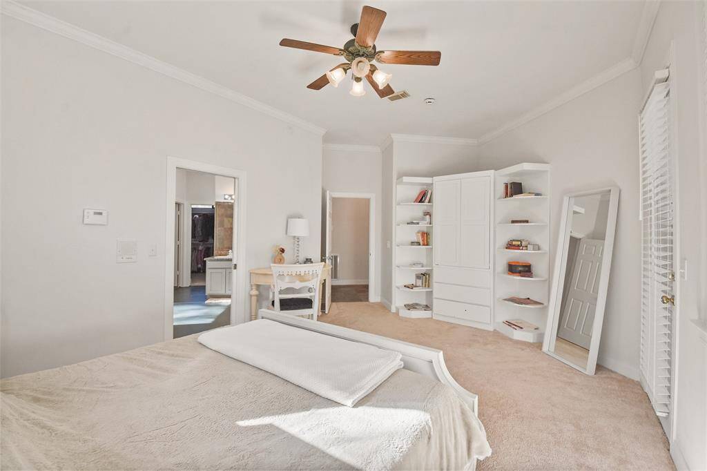Custom built-ins in the primary suite.