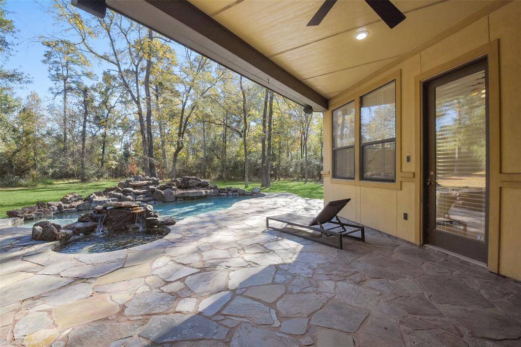 Covered rear patio.