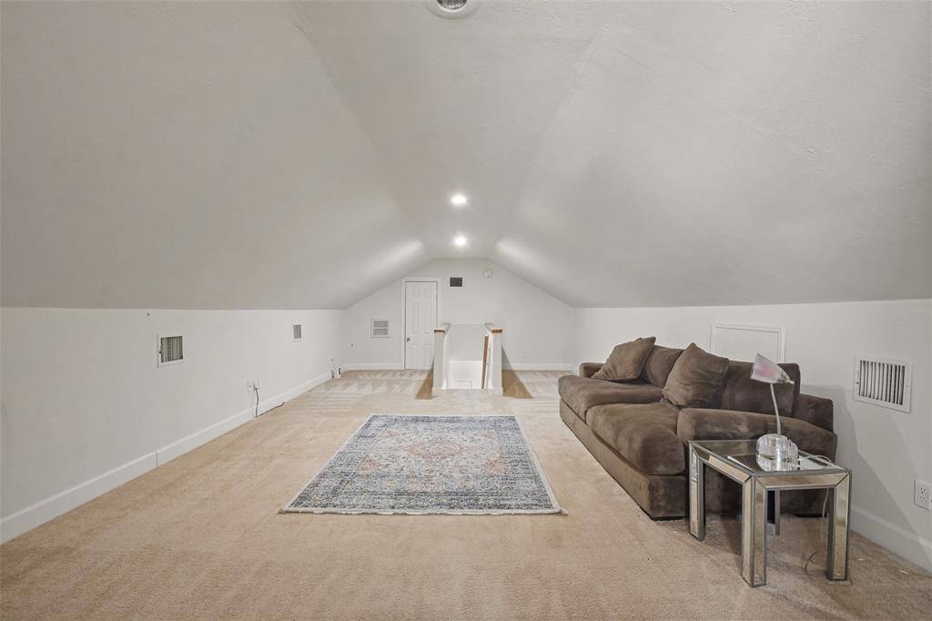 Large upstairs gameroom.