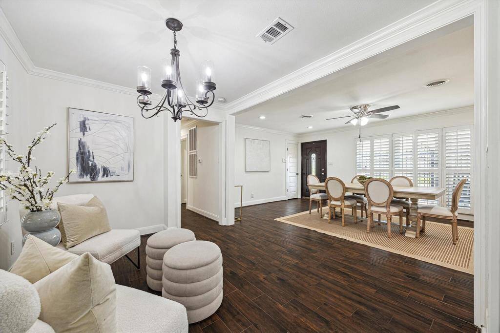 Just off the entry is the Dining Room that is open to the rest of the house.