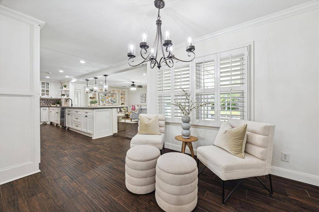 This space can be a breakfast area or a sitting area.