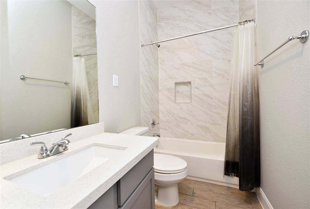 A full bath is conveniently located on the second floor.