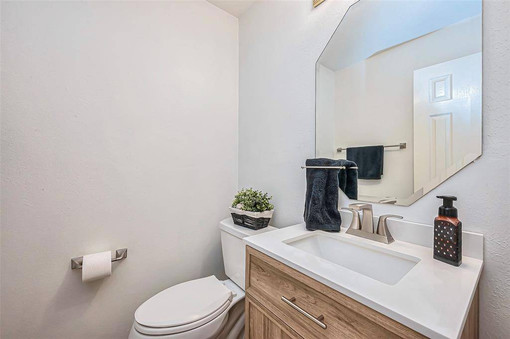 The guest bathroom on the first floor