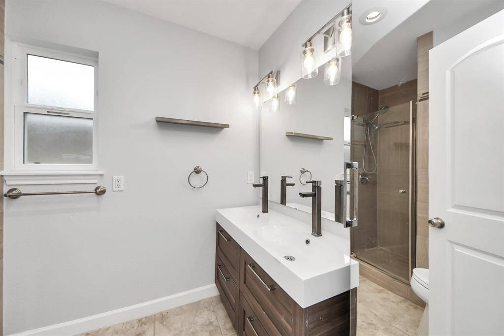 Primary bathroom with double sinks