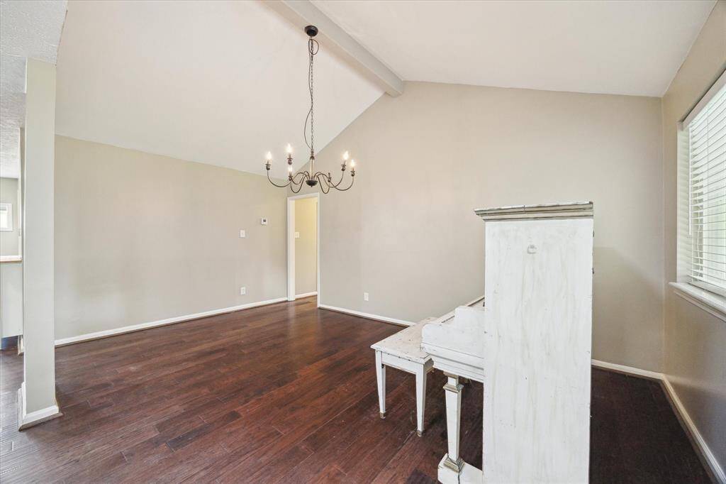 Dining area open to living area and kitchen