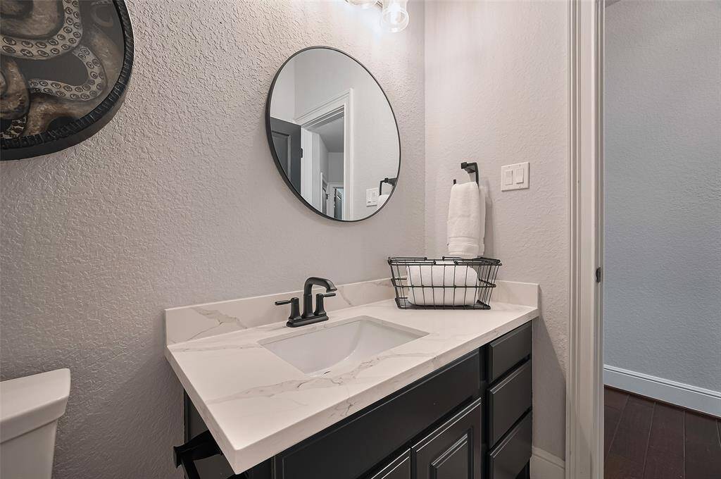 Quartz countertop.