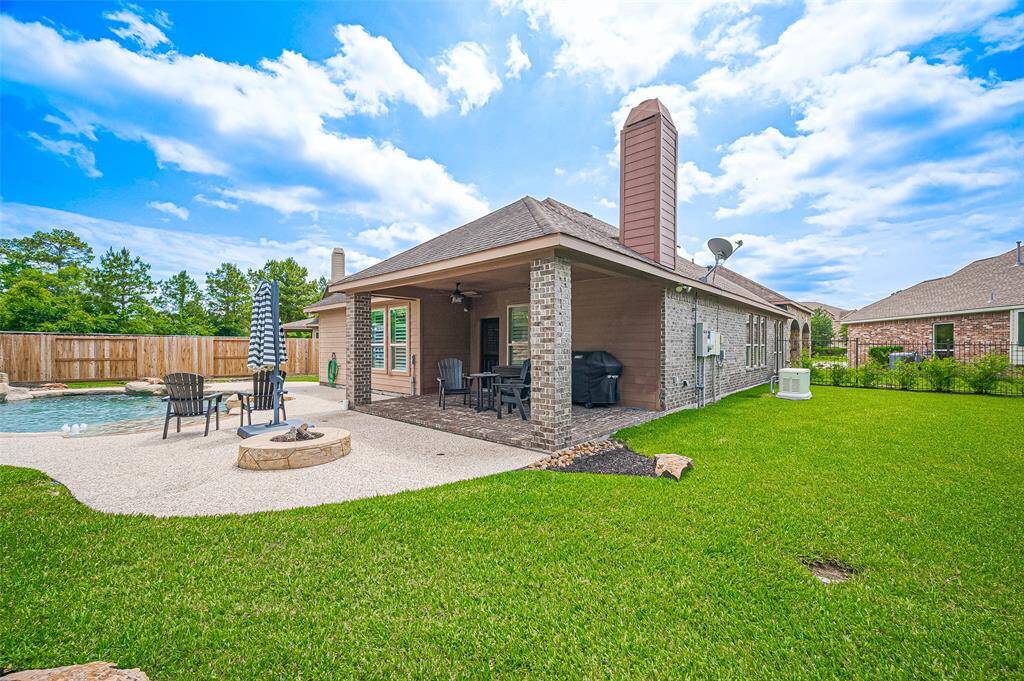 So much space to share with family surrounding the firepit.
