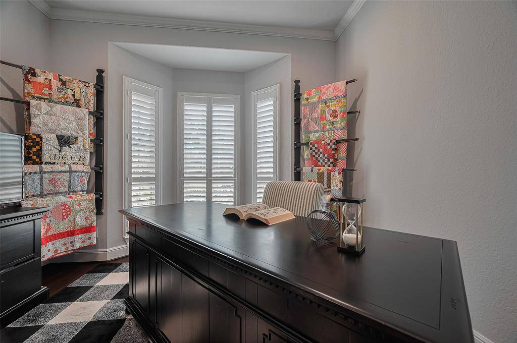 All windows have plantation shutters.