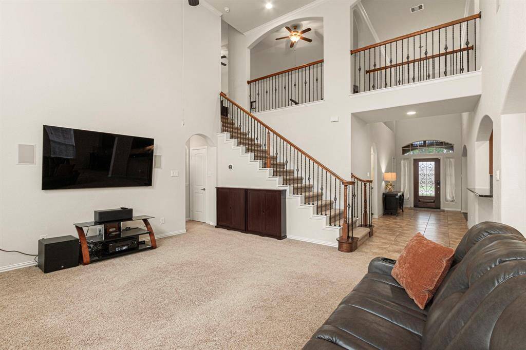 Light and bright with high ceilings.