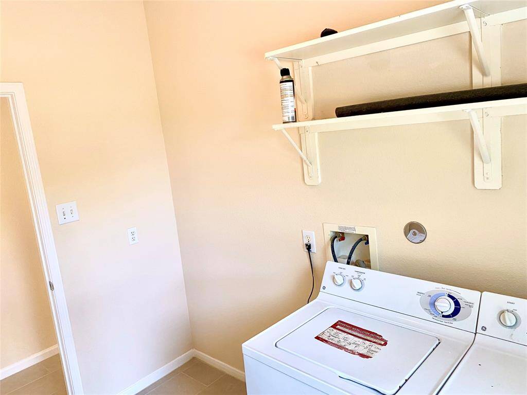 Need room for a second fridge, or shelf unit?  Here it is!