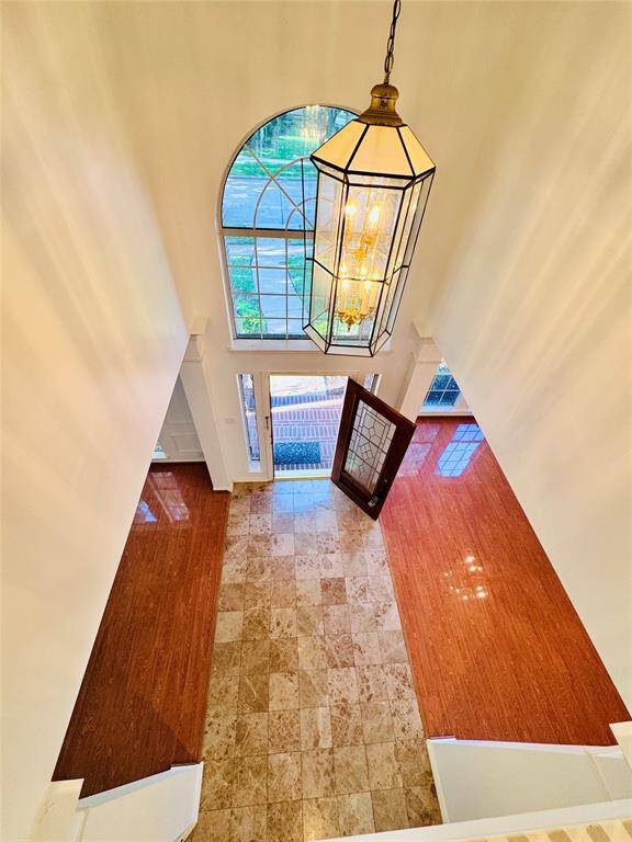 A high-ceiling foyer invites you into this beautiful home