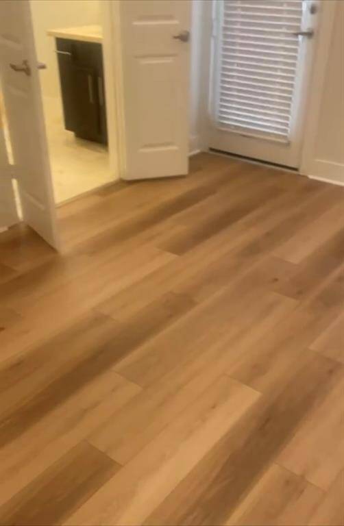 New wood flooring installed