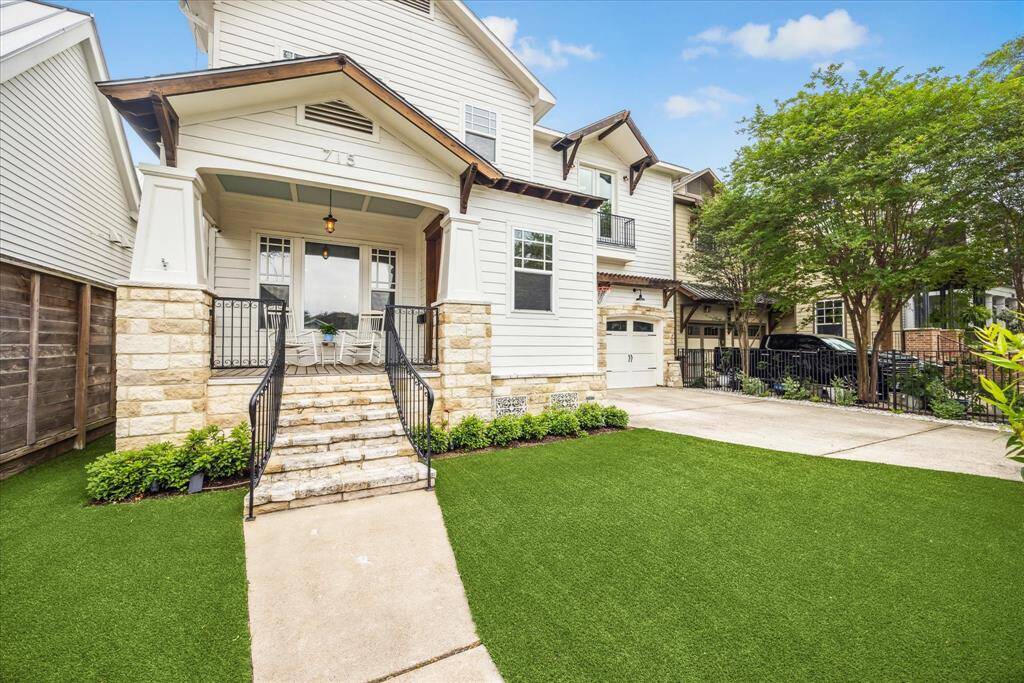 Zero-maintenance turf ensures you’ll spend less time mowing and more time by the pool in this fully fenced 6,250-square-foot lot.