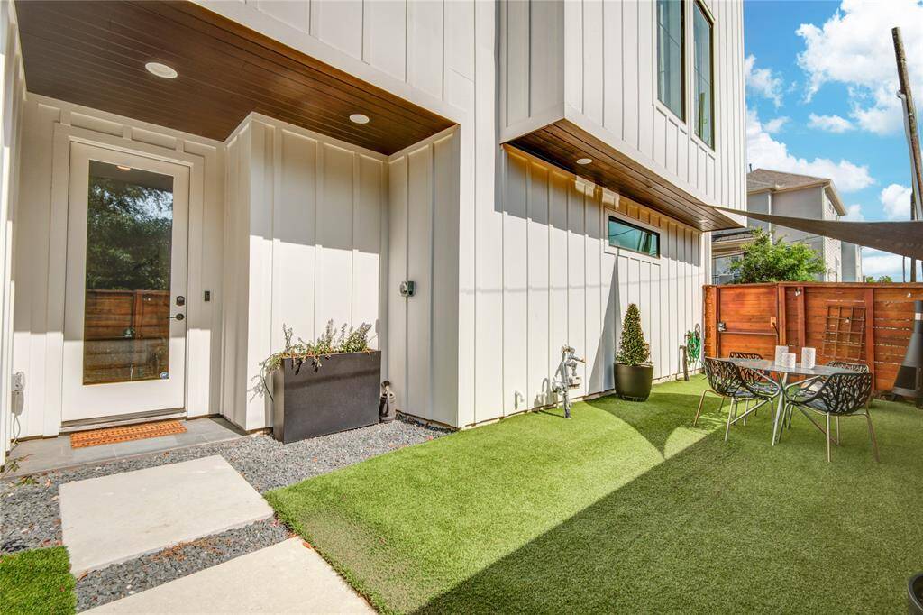 Yard and entry door