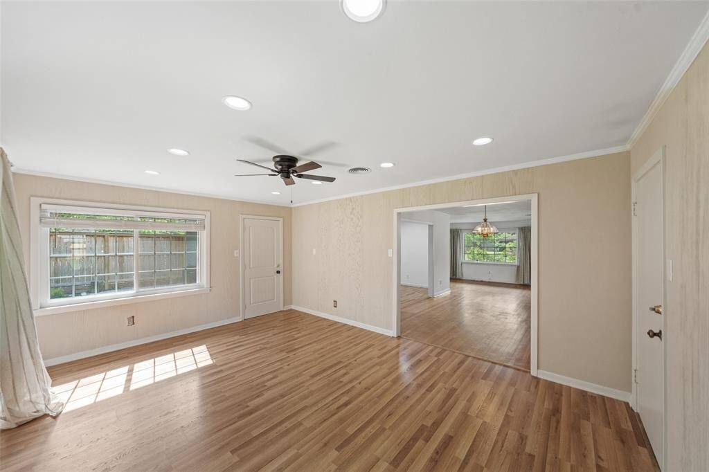 View from the family room back into the living room.