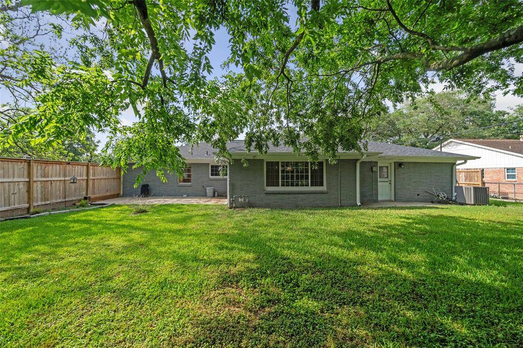 Large backyard for entertaining and hanging out in the shade.