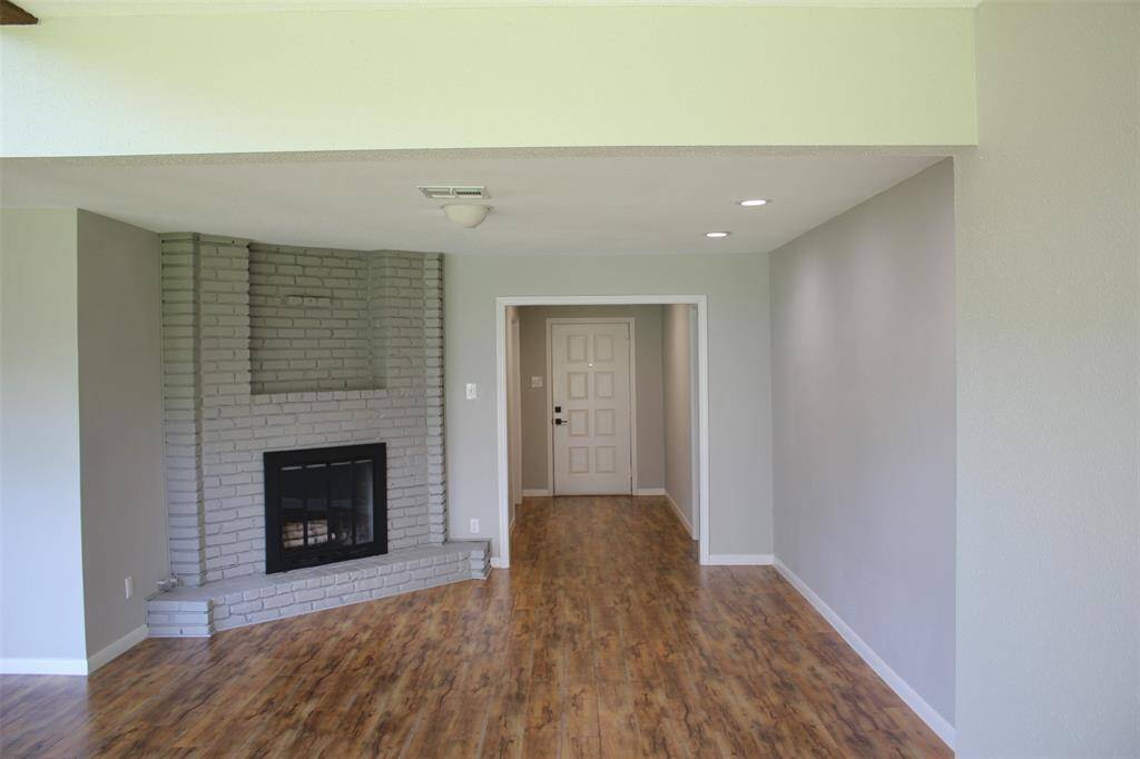 Wood burning fireplace